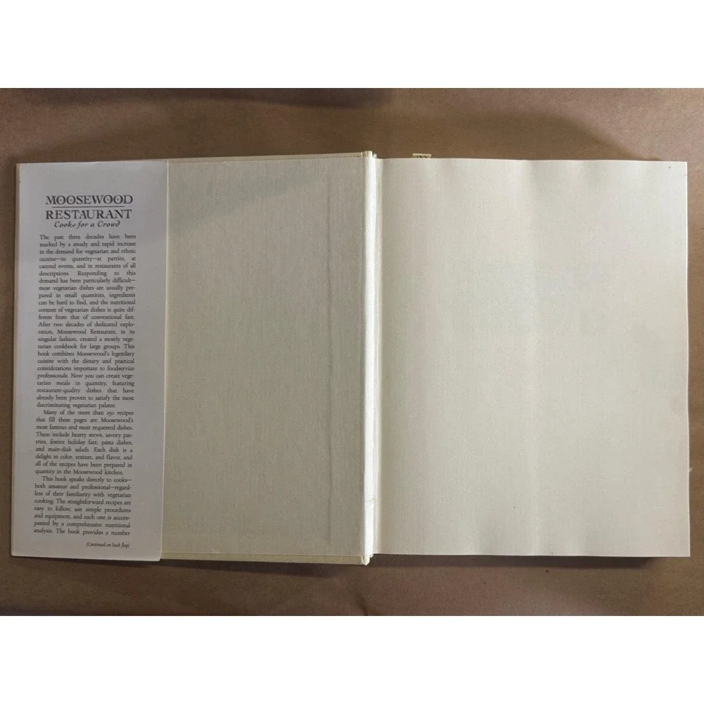 Moosewood Restaurant Cooks for a Crowd Cookbook Vegetarian Hardcover
